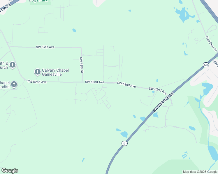 map of restaurants, bars, coffee shops, grocery stores, and more near 6211 Southwest 46th Drive in Gainesville