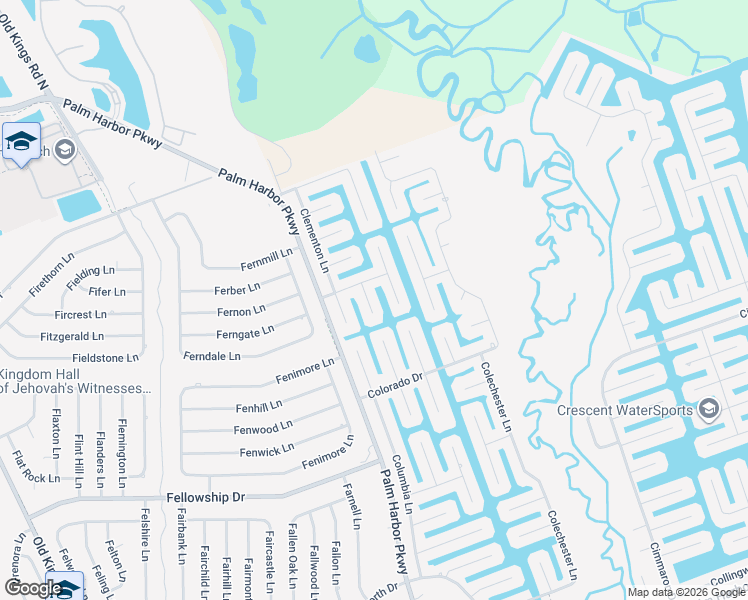 map of restaurants, bars, coffee shops, grocery stores, and more near 11 Curry Court in Palm Coast