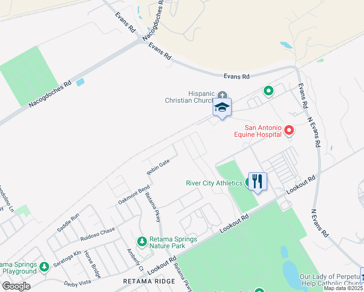 map of restaurants, bars, coffee shops, grocery stores, and more near 16917 Dancing Ava in Selma