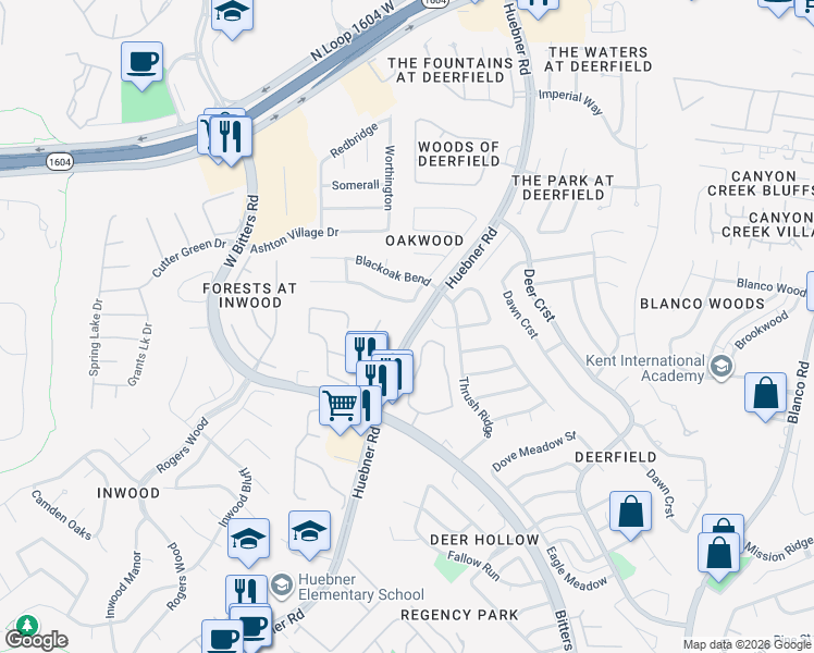 16633 Huebner Road, San Antonio TX Walk Score