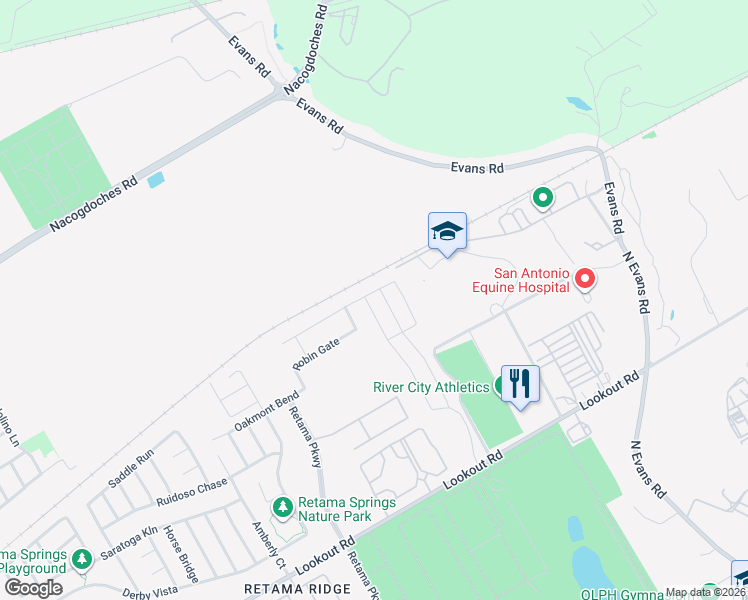 map of restaurants, bars, coffee shops, grocery stores, and more near 16917 Dancing Ava in Selma