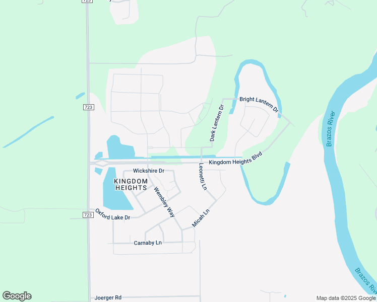 map of restaurants, bars, coffee shops, grocery stores, and more near Kingdom Heights Boulvard in Rosenberg