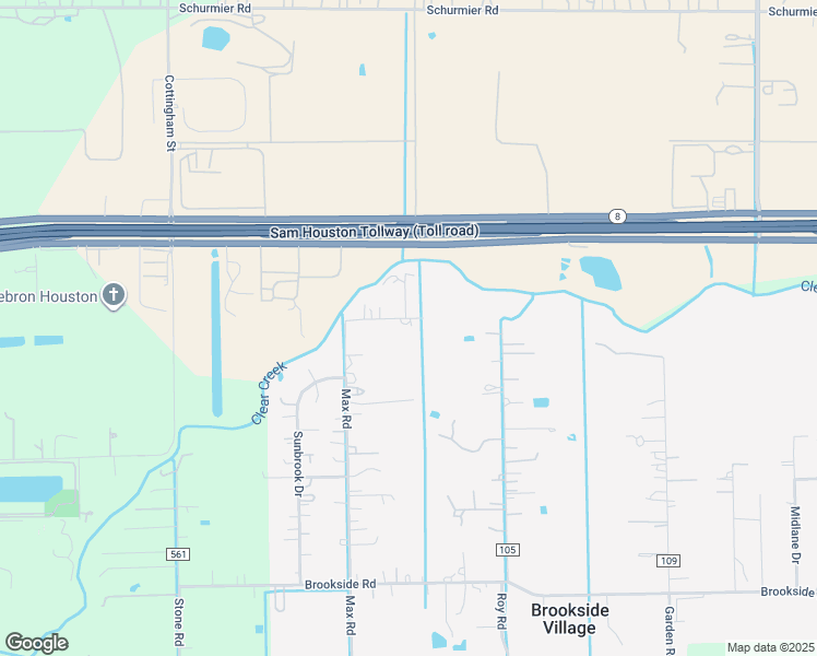 map of restaurants, bars, coffee shops, grocery stores, and more near 5302 Shelton Road in Brookside Village