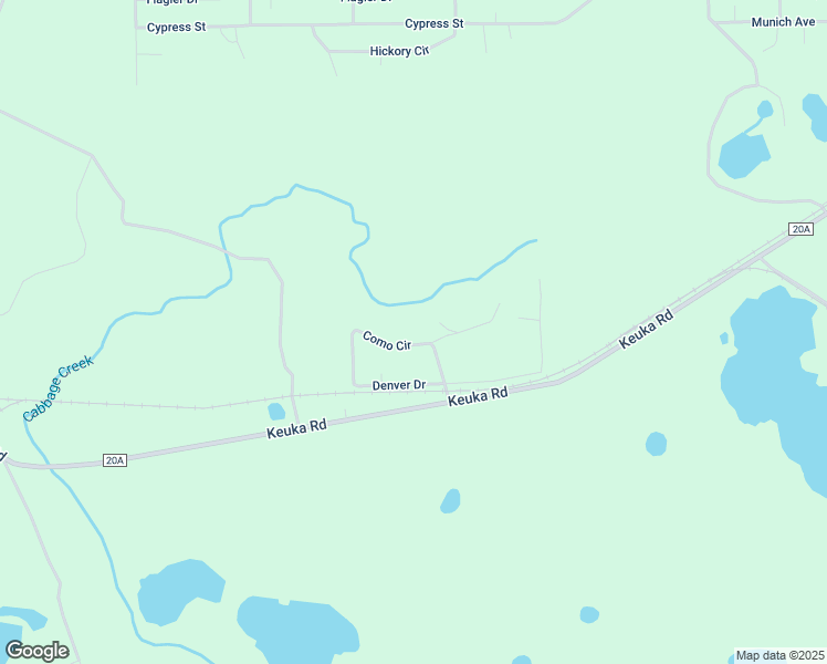 map of restaurants, bars, coffee shops, grocery stores, and more near 216 Como Circle in Interlachen