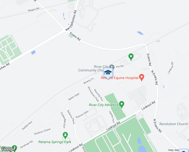 map of restaurants, bars, coffee shops, grocery stores, and more near 16914 Spirit Brook in Selma