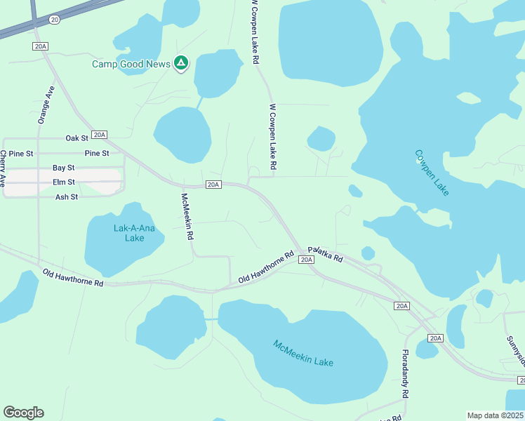map of restaurants, bars, coffee shops, grocery stores, and more near 1120 County Road 20A in Hawthorne