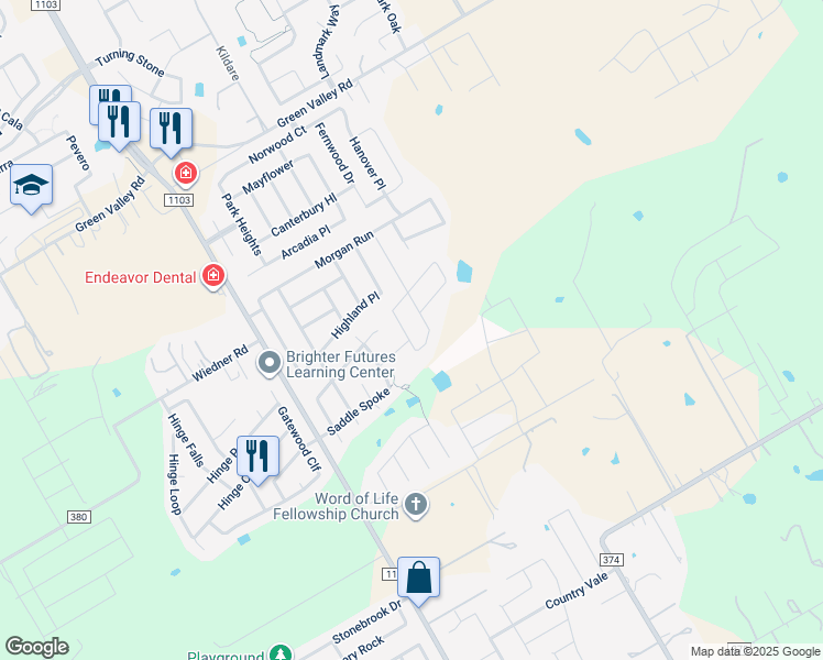 map of restaurants, bars, coffee shops, grocery stores, and more near 508 Saddle Glen in Cibolo