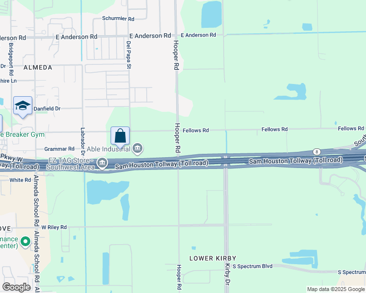 map of restaurants, bars, coffee shops, grocery stores, and more near in Houston