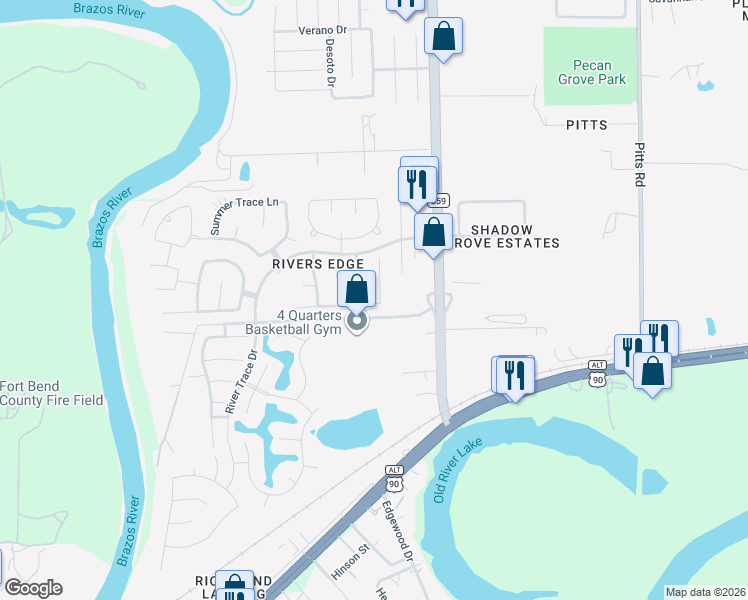 map of restaurants, bars, coffee shops, grocery stores, and more near 211 Briar Trace Lane in Richmond