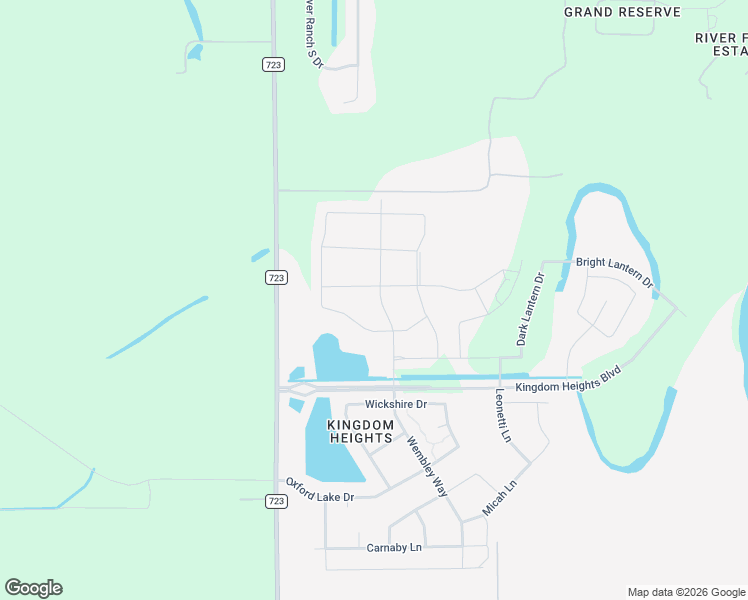 map of restaurants, bars, coffee shops, grocery stores, and more near 2527 Wembley Way in Rosenberg