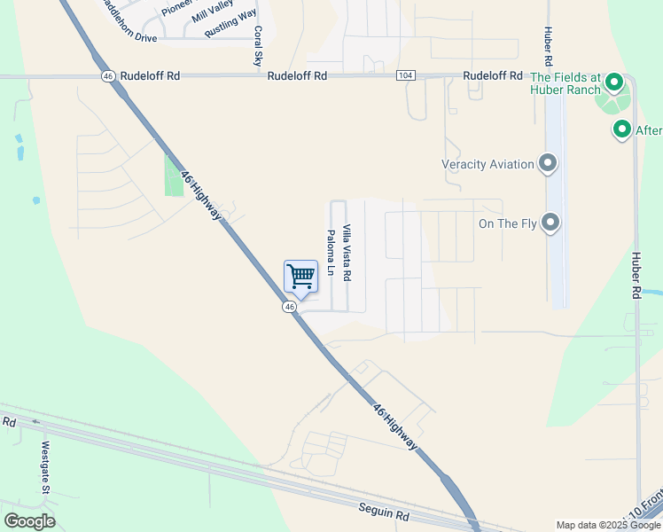 map of restaurants, bars, coffee shops, grocery stores, and more near 2497 Villa Vista in Seguin