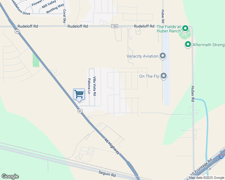 map of restaurants, bars, coffee shops, grocery stores, and more near 2524 Hiddenbrooke Trace in Seguin