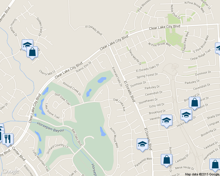 map of restaurants, bars, coffee shops, grocery stores, and more near 3702 Acorn Wood Way in Houston