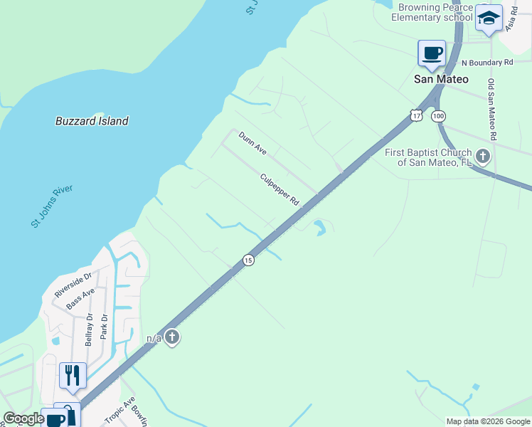 map of restaurants, bars, coffee shops, grocery stores, and more near 106 Browns Road in San Mateo