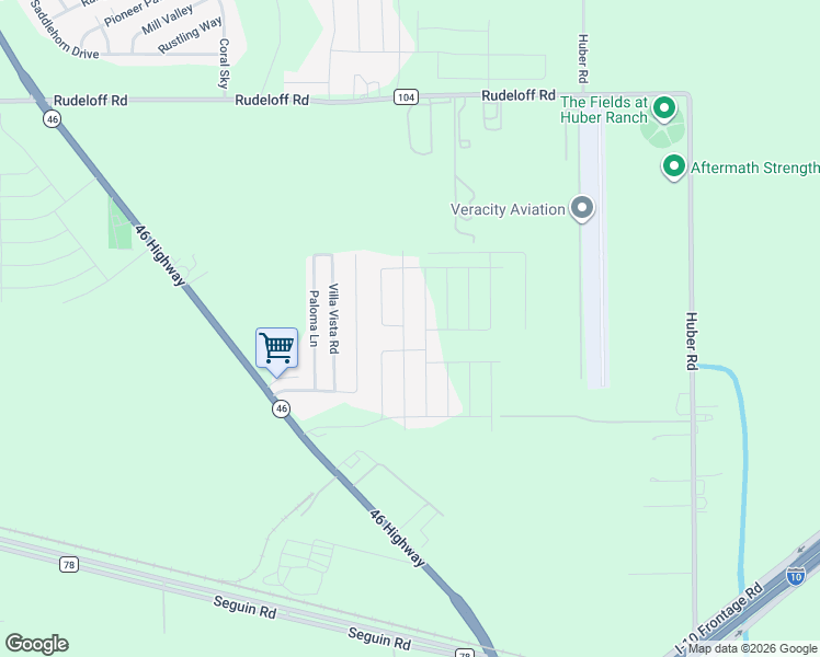 map of restaurants, bars, coffee shops, grocery stores, and more near 2524 Hiddenbrooke Trace in Seguin