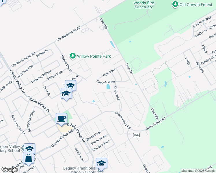 map of restaurants, bars, coffee shops, grocery stores, and more near 2729 War Admiral in Schertz