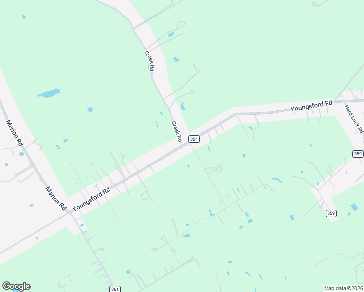 map of restaurants, bars, coffee shops, grocery stores, and more near County Road 354 in Guadalupe County