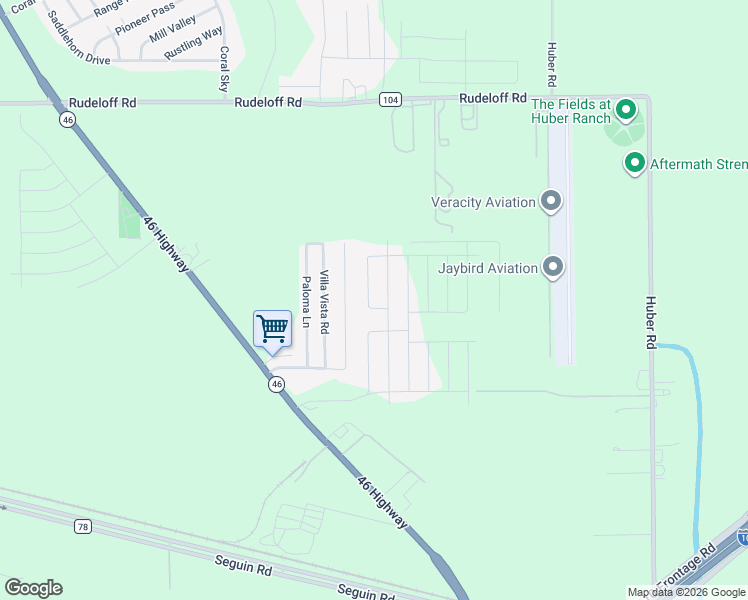 map of restaurants, bars, coffee shops, grocery stores, and more near 2221 Wirtz Bend in Seguin