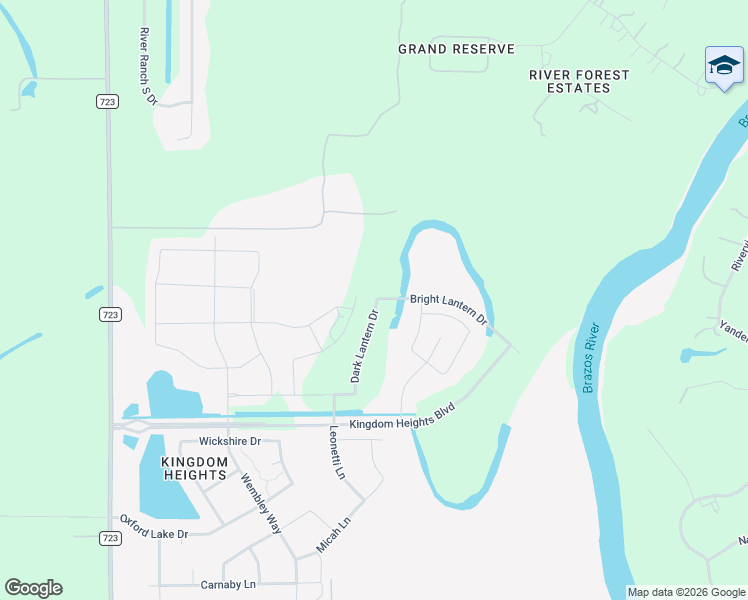 map of restaurants, bars, coffee shops, grocery stores, and more near 2730 Fm 723 Road in Rosenberg