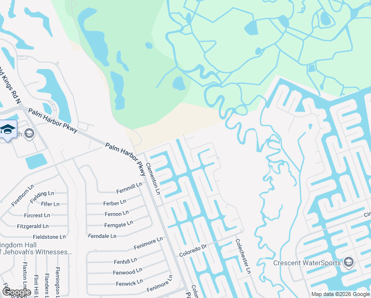 map of restaurants, bars, coffee shops, grocery stores, and more near 97 Covington Lane in Palm Coast