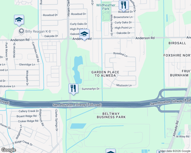map of restaurants, bars, coffee shops, grocery stores, and more near 4201-4299 Remus Drive in Houston