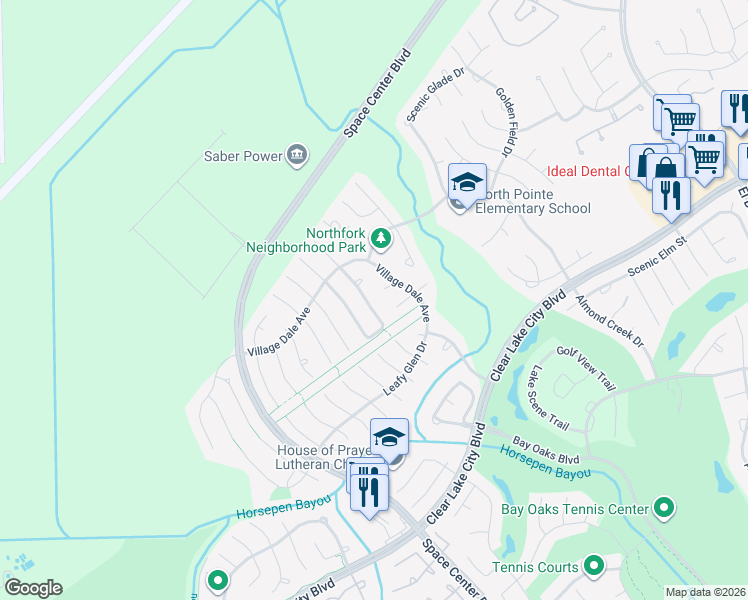 map of restaurants, bars, coffee shops, grocery stores, and more near 2702 Ivy Dell Court in Houston
