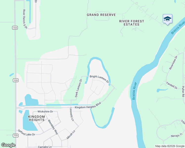 map of restaurants, bars, coffee shops, grocery stores, and more near 2724 Fm 723 Road in Rosenberg