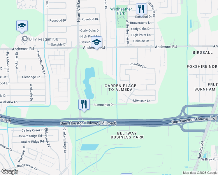 map of restaurants, bars, coffee shops, grocery stores, and more near 4201-4299 Remus Drive in Houston
