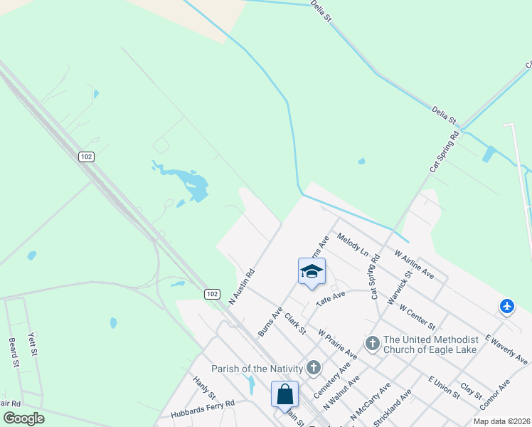 map of restaurants, bars, coffee shops, grocery stores, and more near 807 Clipson Road in Eagle Lake