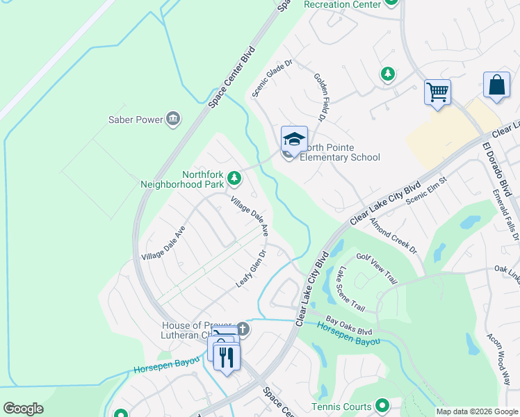 map of restaurants, bars, coffee shops, grocery stores, and more near 2910 Prairie Hill Court in Houston