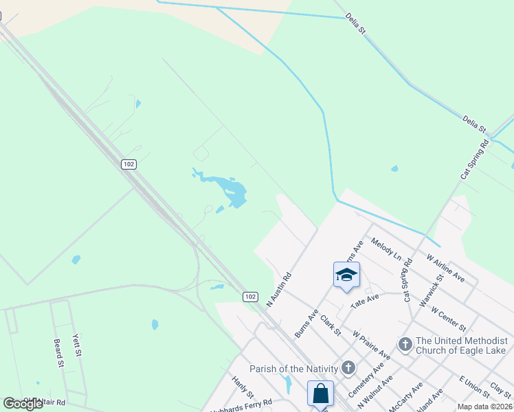 map of restaurants, bars, coffee shops, grocery stores, and more near 816 Campbell Drive in Eagle Lake