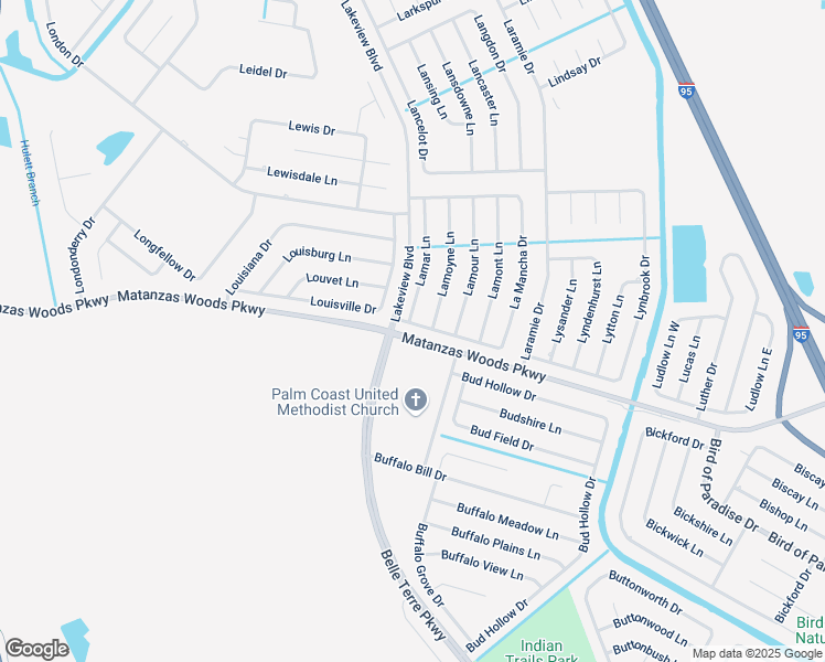 map of restaurants, bars, coffee shops, grocery stores, and more near 3 Lamoyne Lane in Palm Coast