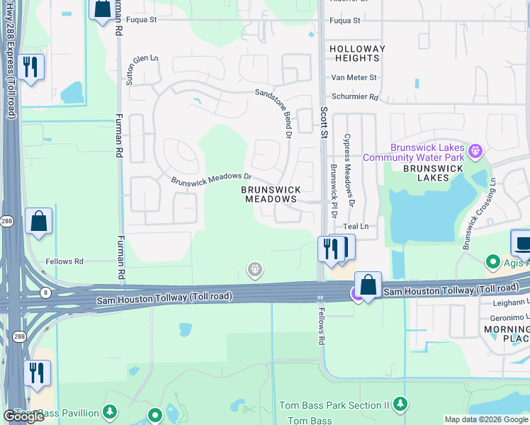 map of restaurants, bars, coffee shops, grocery stores, and more near 14413 LILYGATE Court in Houston