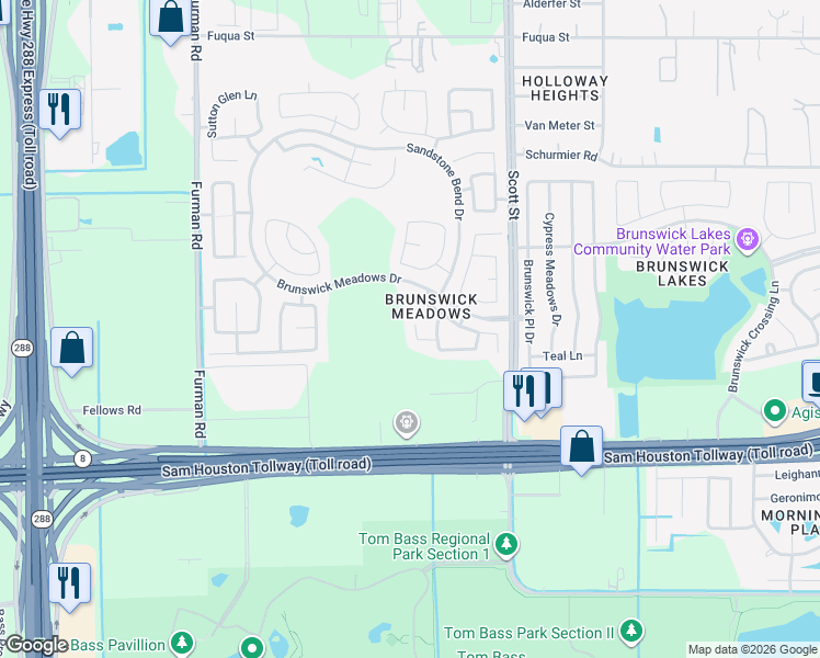 map of restaurants, bars, coffee shops, grocery stores, and more near 14414 LILYGATE Court in Houston