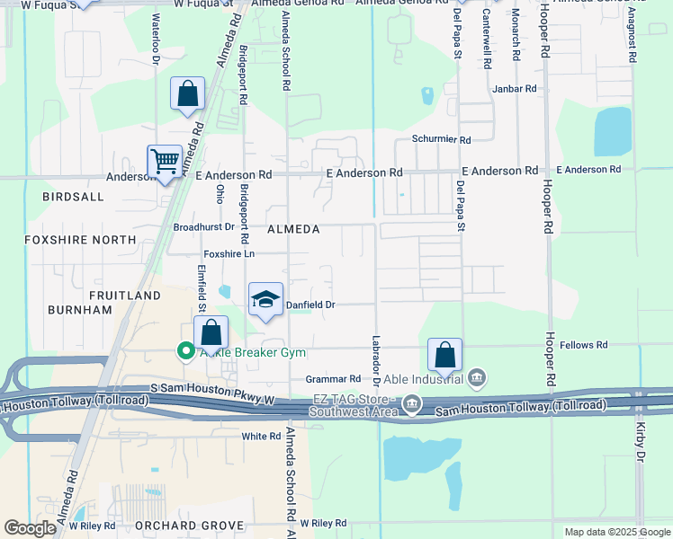 map of restaurants, bars, coffee shops, grocery stores, and more near 14125 Norway Street in Houston