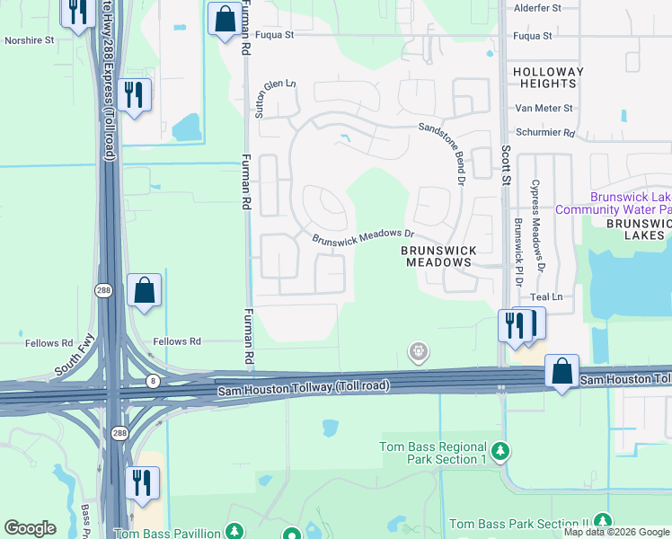 map of restaurants, bars, coffee shops, grocery stores, and more near 2819 DAVENRIDGE Lane in Houston