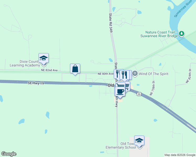 map of restaurants, bars, coffee shops, grocery stores, and more near Methodist Drive in Old Town