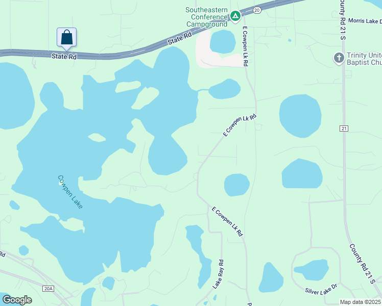 map of restaurants, bars, coffee shops, grocery stores, and more near 107 Sandy Beach Lane in Hawthorne