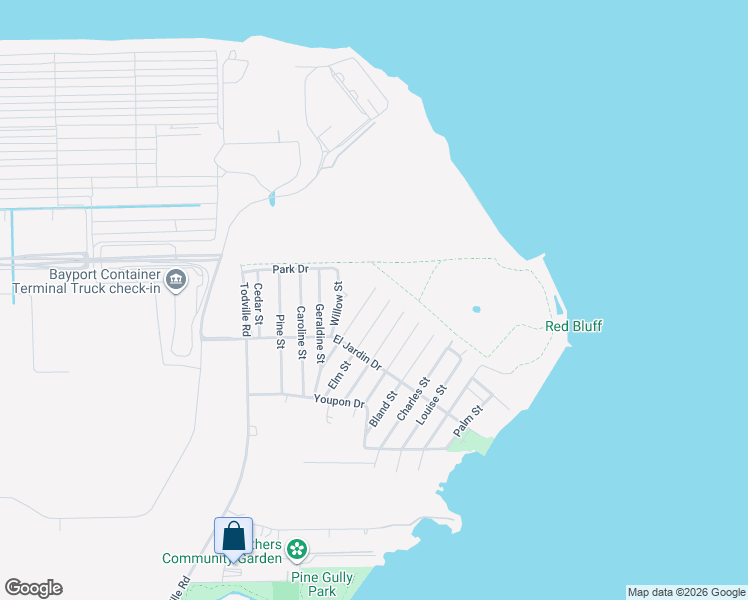 map of restaurants, bars, coffee shops, grocery stores, and more near 4711 Hawthorne Street in Seabrook