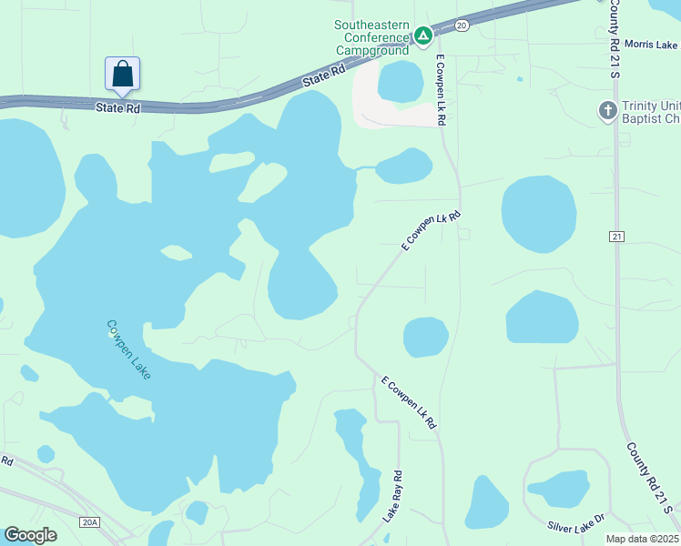 map of restaurants, bars, coffee shops, grocery stores, and more near 107 Sandy Beach Lane in Hawthorne