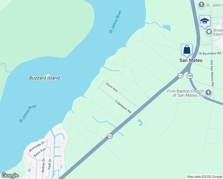 map of restaurants, bars, coffee shops, grocery stores, and more near 127 Dunn Avenue in San Mateo