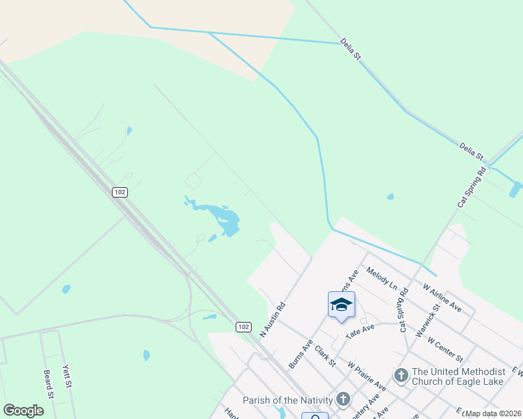 map of restaurants, bars, coffee shops, grocery stores, and more near 816 Campbell Road in Eagle Lake