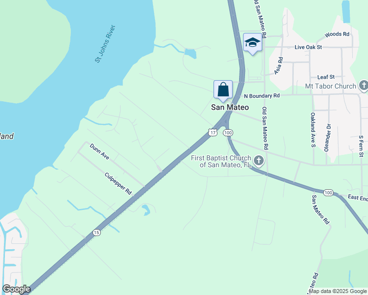map of restaurants, bars, coffee shops, grocery stores, and more near 571 U.S. 17 in San Mateo