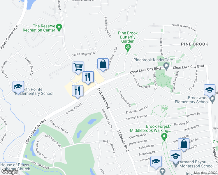 map of restaurants, bars, coffee shops, grocery stores, and more near 4014 North Beechwood Court in Houston