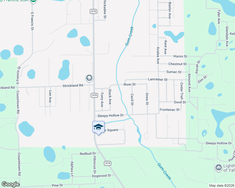 map of restaurants, bars, coffee shops, grocery stores, and more near 112 Stack Avenue in Interlachen