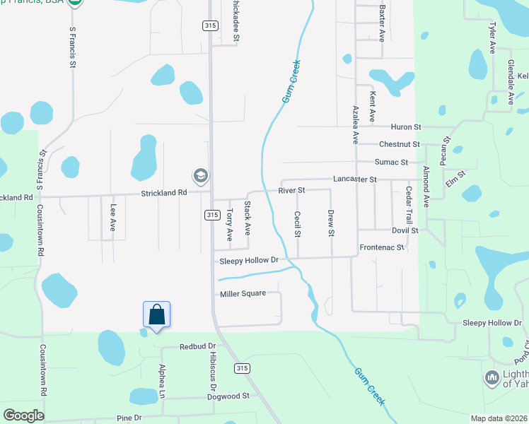 map of restaurants, bars, coffee shops, grocery stores, and more near 112 Stack Avenue in Interlachen
