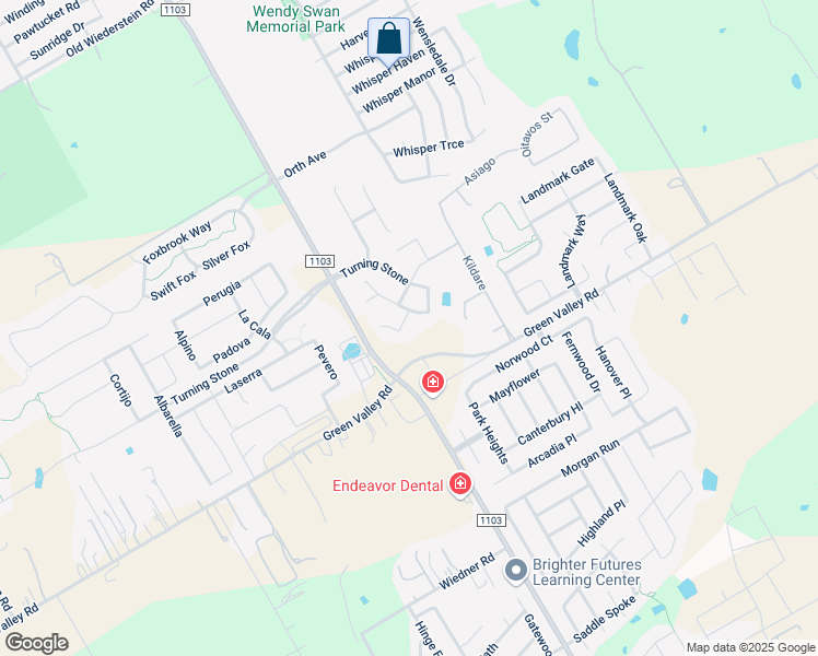 map of restaurants, bars, coffee shops, grocery stores, and more near 517 Tirrema in Cibolo