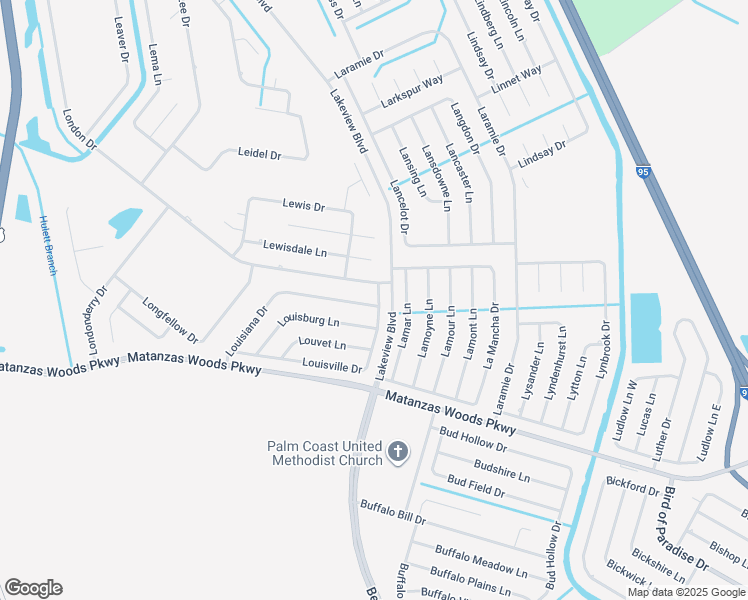 map of restaurants, bars, coffee shops, grocery stores, and more near 5 London Drive in Palm Coast
