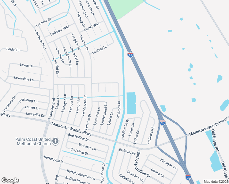 map of restaurants, bars, coffee shops, grocery stores, and more near 9 Lynn Place in Palm Coast