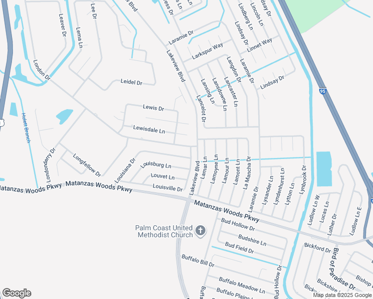 map of restaurants, bars, coffee shops, grocery stores, and more near 5 London Drive in Palm Coast
